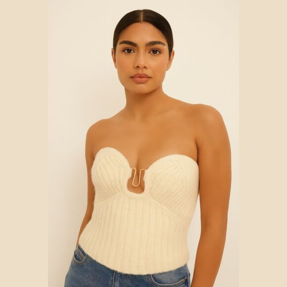 Strapless Knit Tube Top - Picture 1 of 5